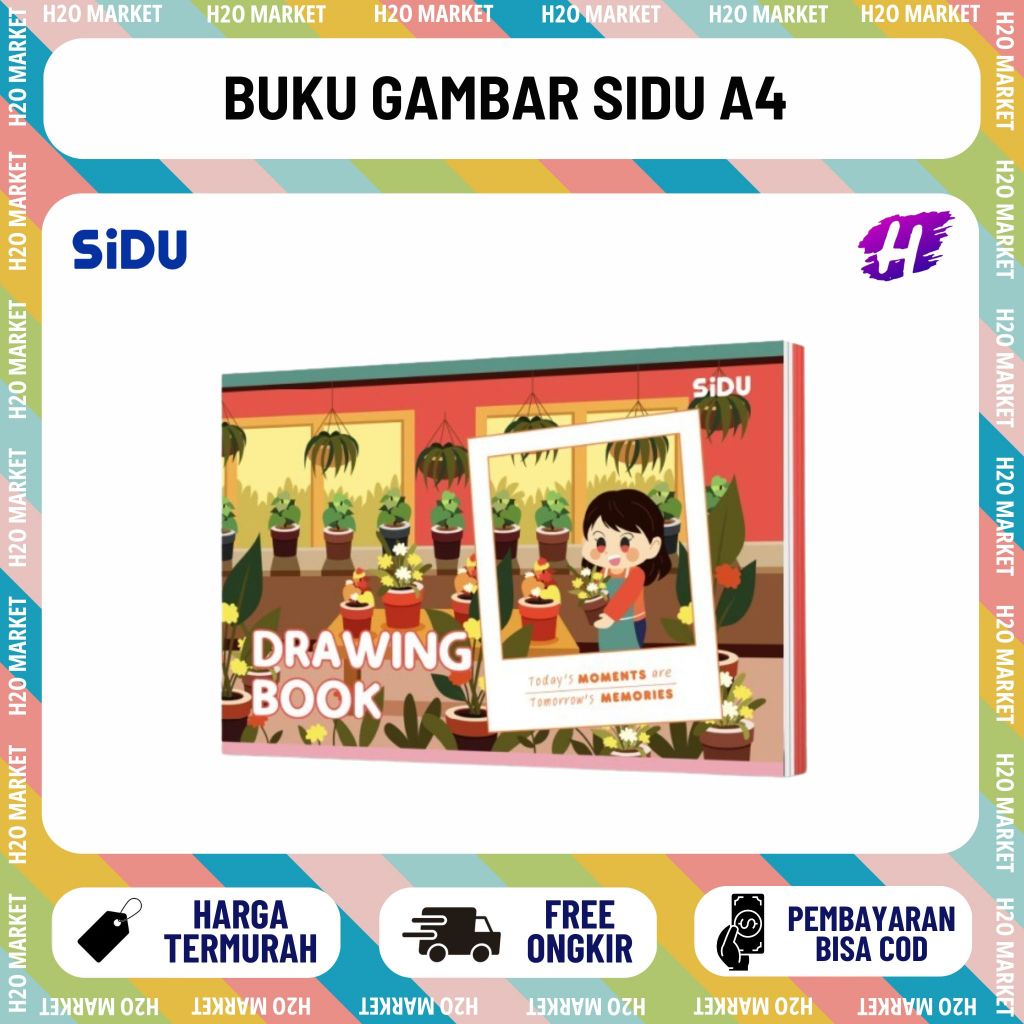 [H2O] สมุดวาดรูป A4 SINAR DUNIA SIDU (1 แพ็ค)