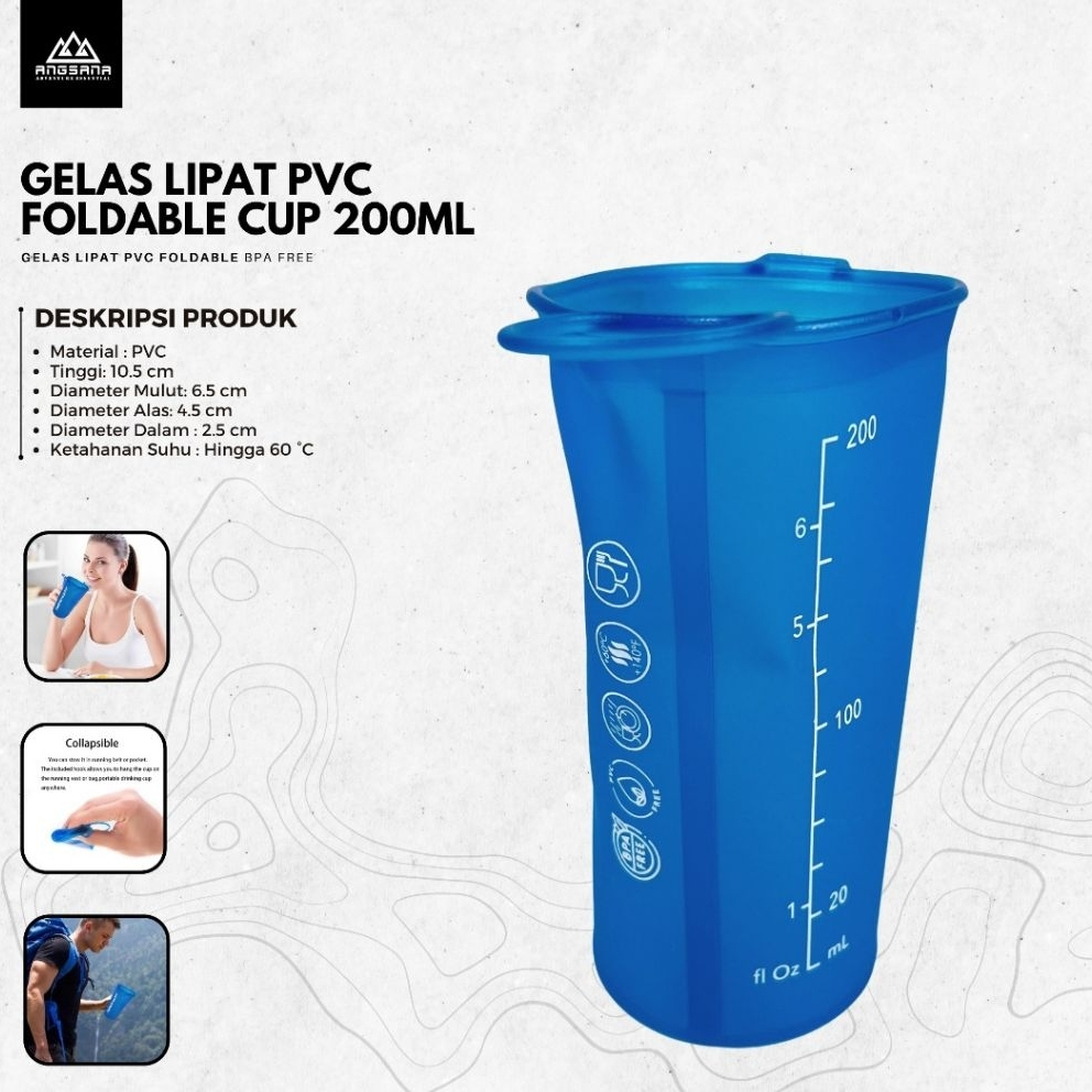 ถ้วยพับได้ BPA Free 200ml