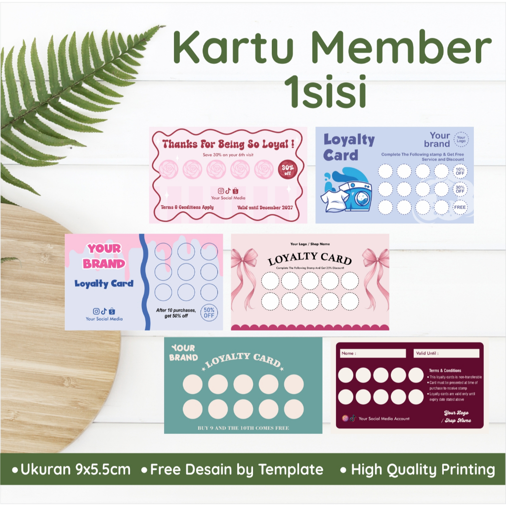 LOYALTY STAMP REWARD POIN MEMBER CARD