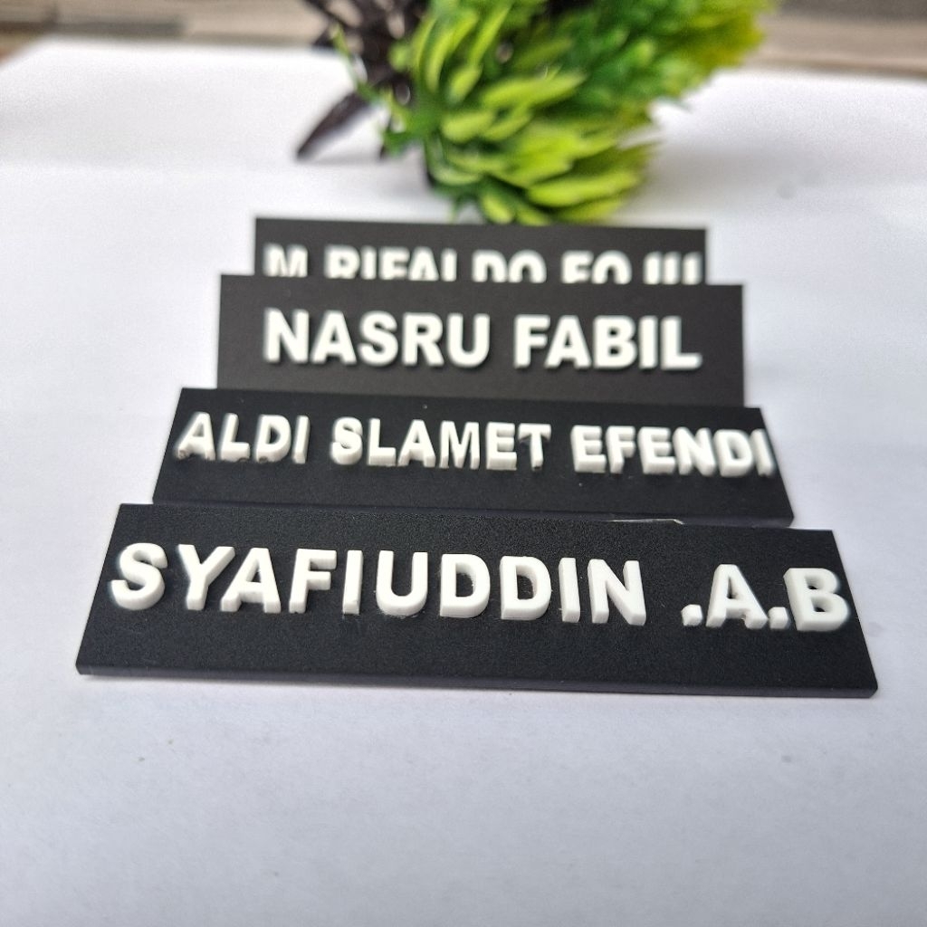 NAME TAG ACRYLIC RAISED NAME TAG PREMIUM 3D RAISED NAME TAG