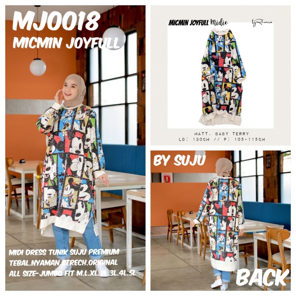 Midi Trend NEW (มินิเดรส) Kaos by SUJU print Premium JUMBO size fit to 2L.3L.4L.5L