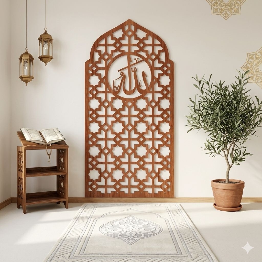 Mihrab ห้องสวดมนต์ ของตกแต่งบ้านสไตล์มินิมอล การประดิษฐ์ตัวอักษร