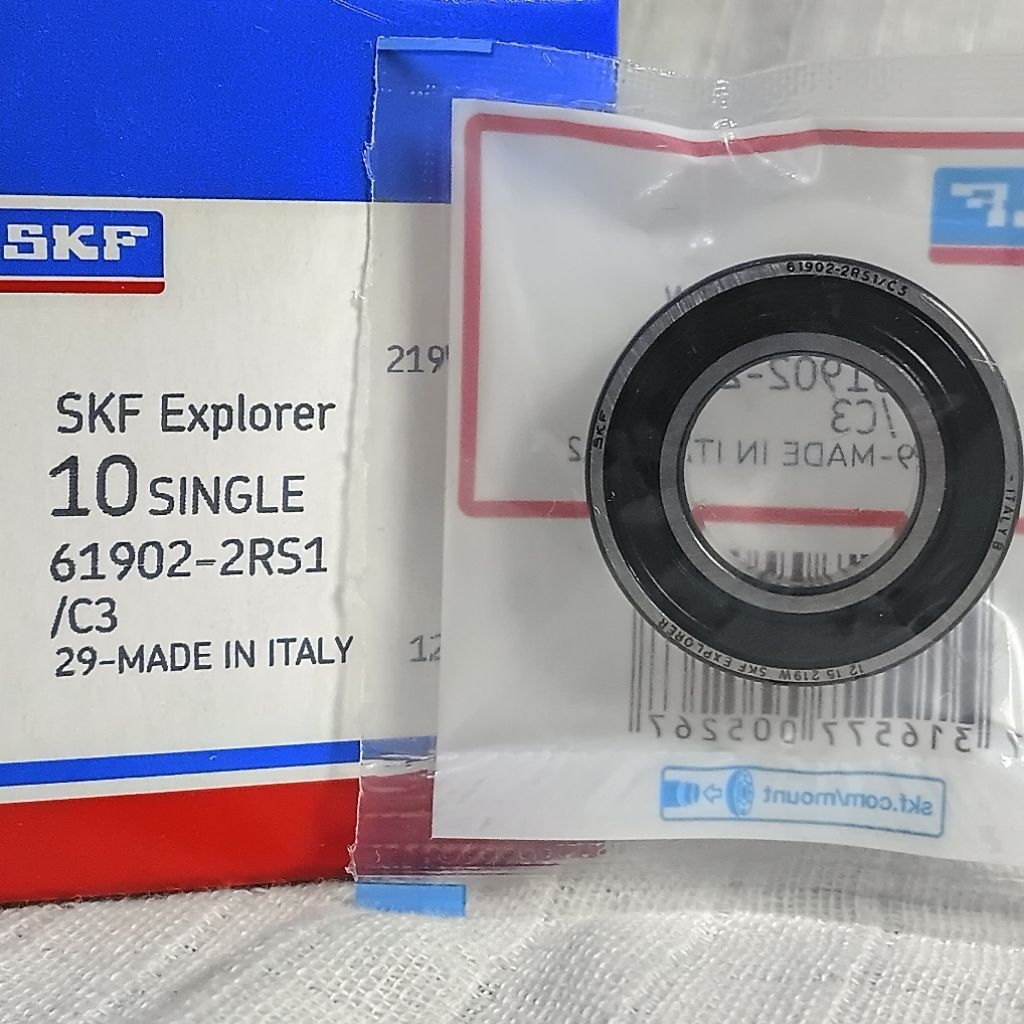 BEARING LAHER 69902 6902 2RS1/C3 SKF ITALY RUBBER CAP