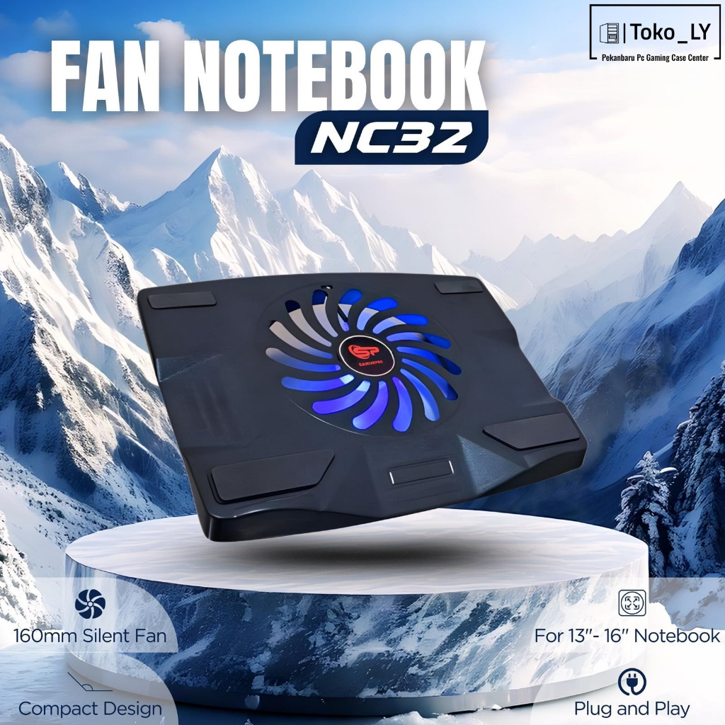 FAN NOTEBOOK BIG FAN 16CM - SANURPRO NC32