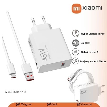 XIAOMI 45W Turbo Charge Charger ผู้จัดจําหน่ายดั้งเดิม 100% Type C