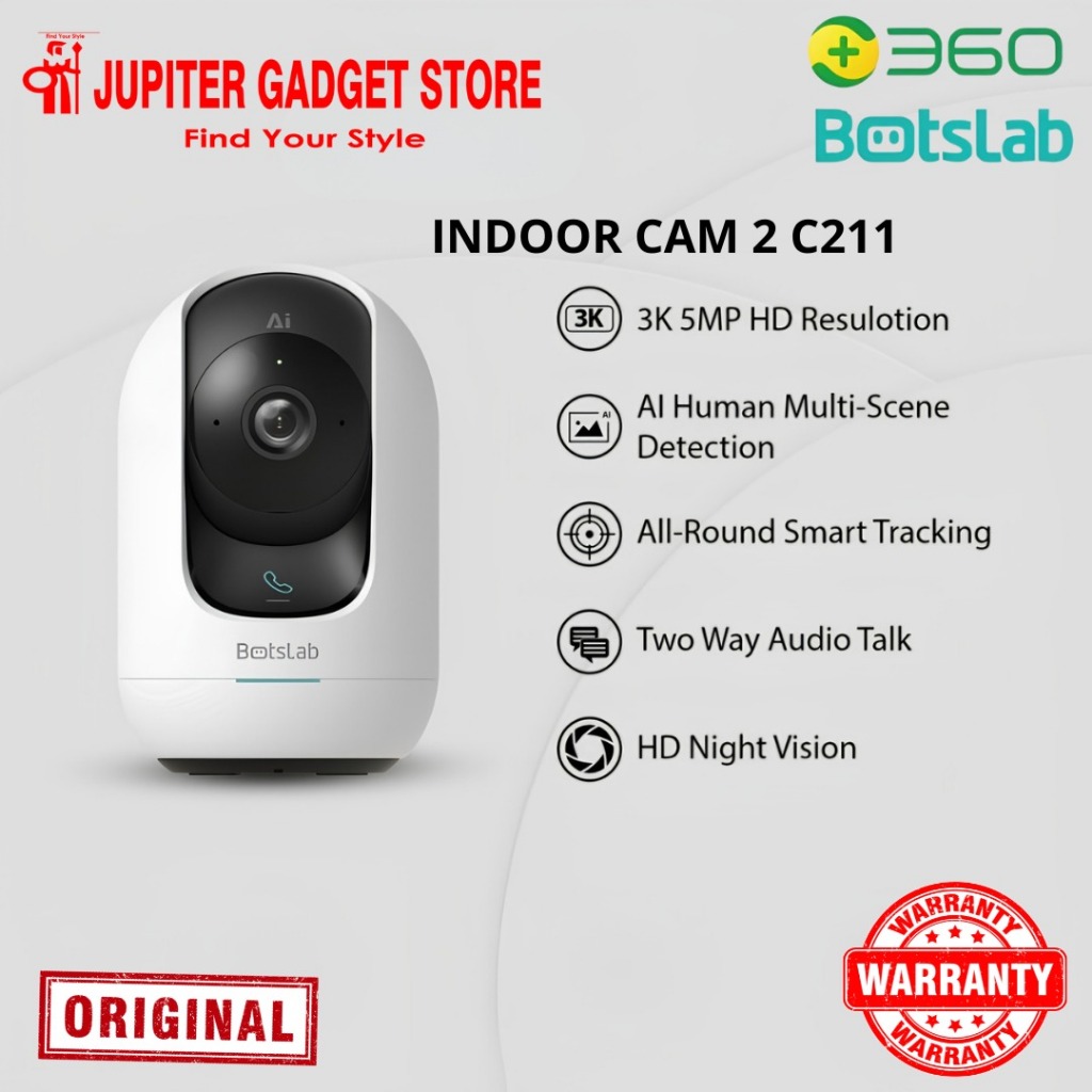 Botslab C211 2K 3Mp กล้อง IP กล้องวงจรปิด 2 ทิศทาง Night Vision