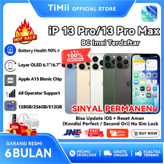 iPhone 13 Pro / 13 Pro Max Bekas Original BC Inter 128GB 256GB 512GB Fullset IMEI Aman Sinyal Permanen Kondisi Mulus LCD OLED Face ID Normal No Rekondisi Siap Digunakan
