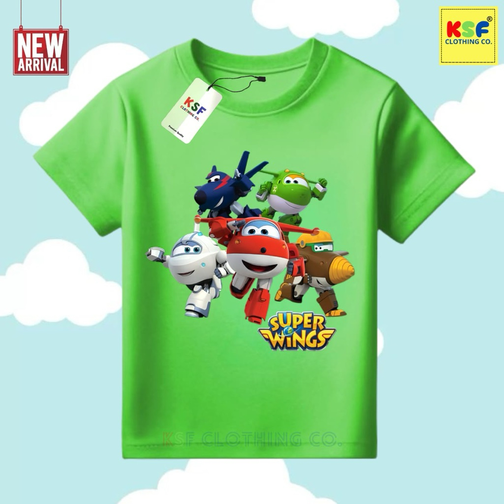 KSFC - เสื้อยืด SUPERWINGS Kids & Adults (อายุ 2T-XXL Adults)