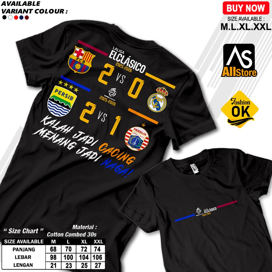 V330 46 EL CLASSICO PERSIB VS PERSIJA เสื้อยืด LOSES SO WORMS WINS INTO THE DRAGON