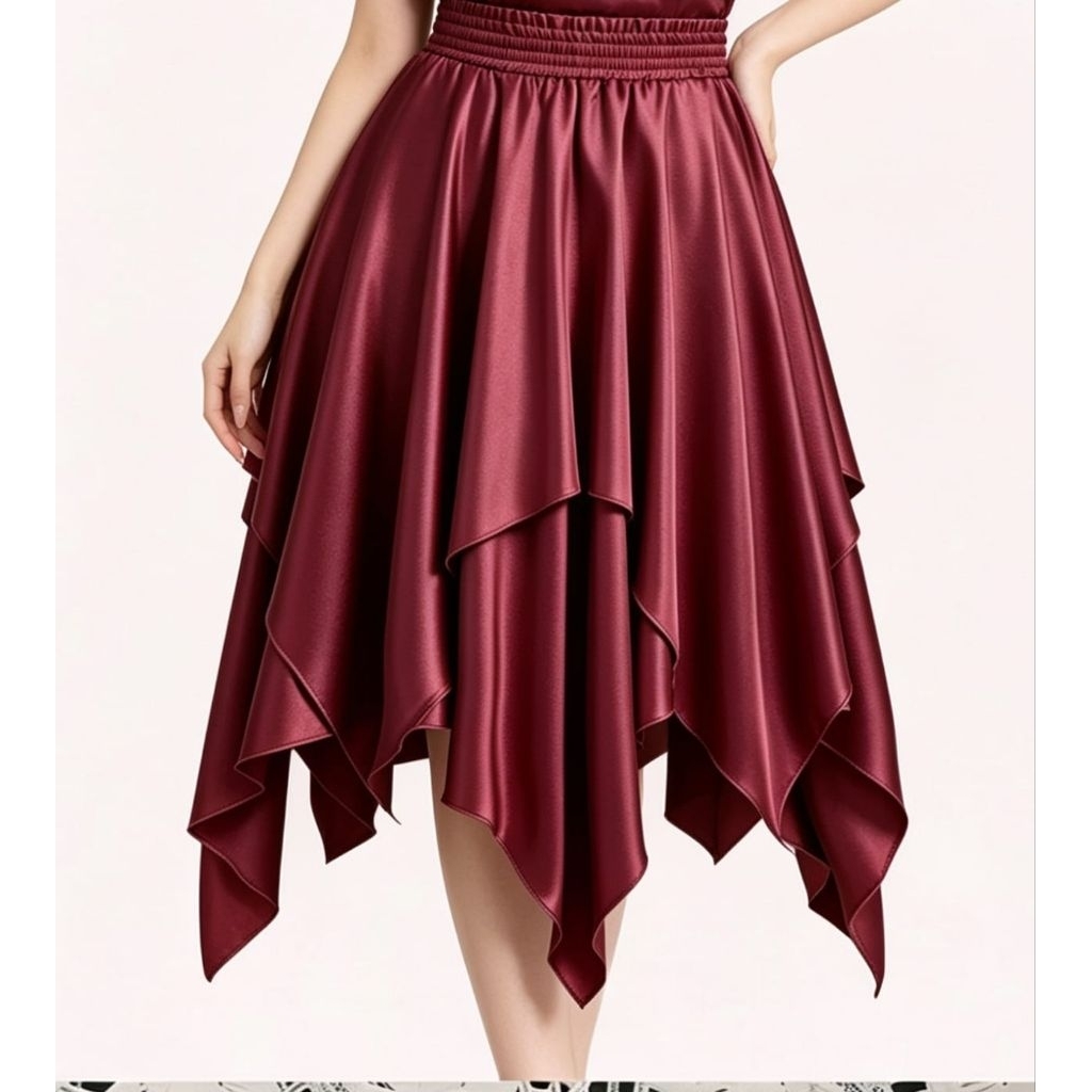 Zig-Zag Skirt / กระโปรงเต้นไลน์ กระโปรงยิมนาสติก กระโปรงซุมบา วัสดุโพลีเอสเตอร์เงา
