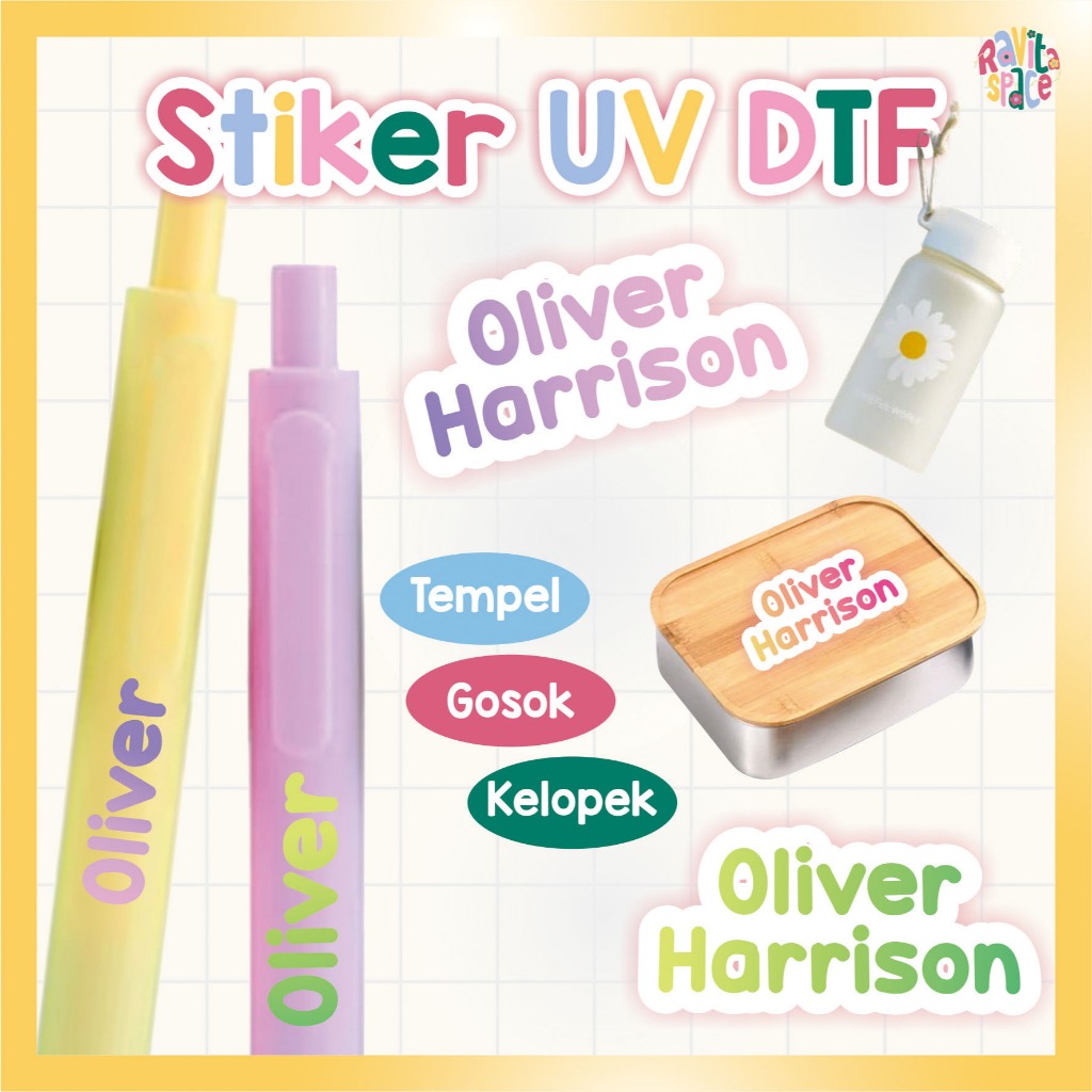 DTF UV STICKERS - สติ๊กเกอร์ KLOPEK - สติ๊กเกอร์กันน้ําชื่อที่กําหนดเอง