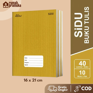 (10 Buku) Buku Tulis SIDU Cover Sampul Nama Coklat Isi 40 Lembar Buku SIDU Craft 1 PACK BISA COD