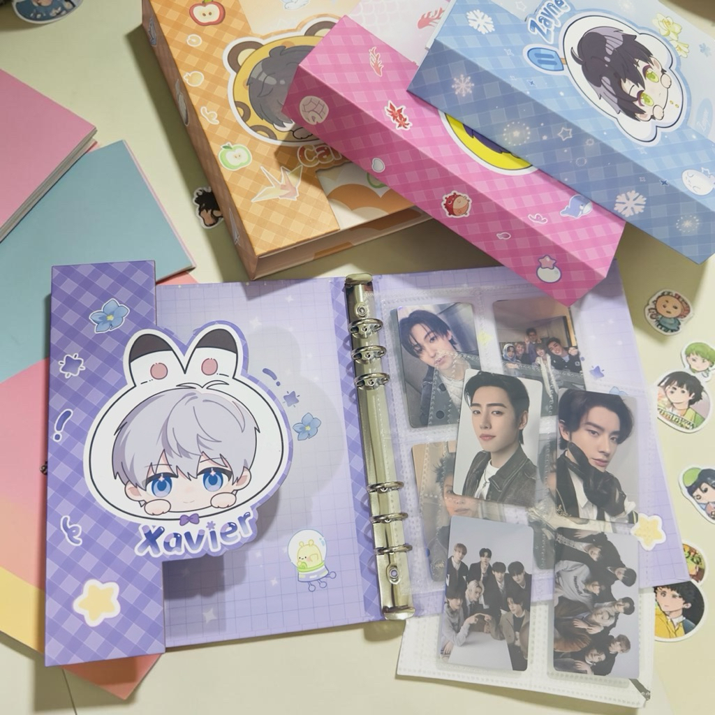 (Bonaus แขน 10 แผ่น) A5 Binder 6 Ring Love And Deep Space Luxury Cute Xavier Zayne Rafayel Caleb
