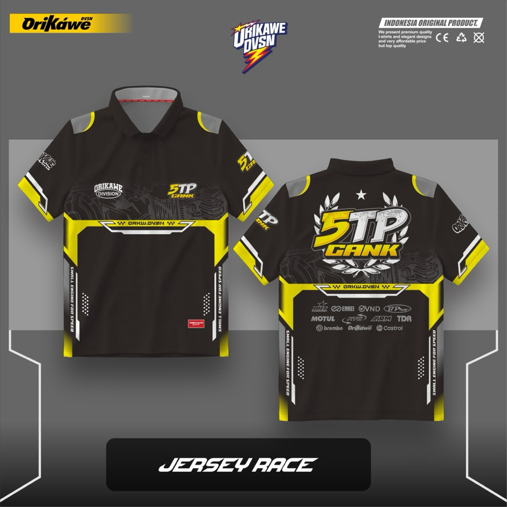 Original 5TP GANK Jersey ORIKAWE.DVSN คุณภาพสูงระดับพรีเมียมฟรีสติกเกอร์ Unisex