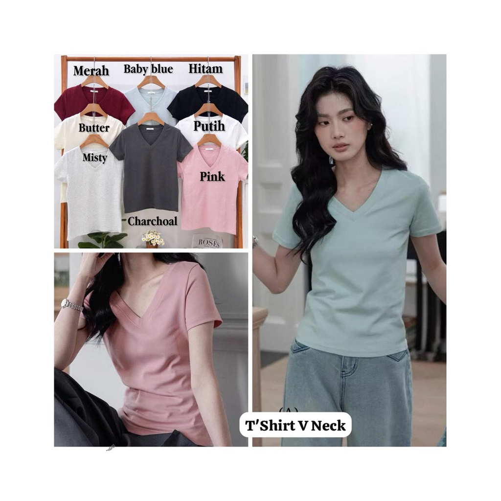 เสื้อยืดคอวี 9303***