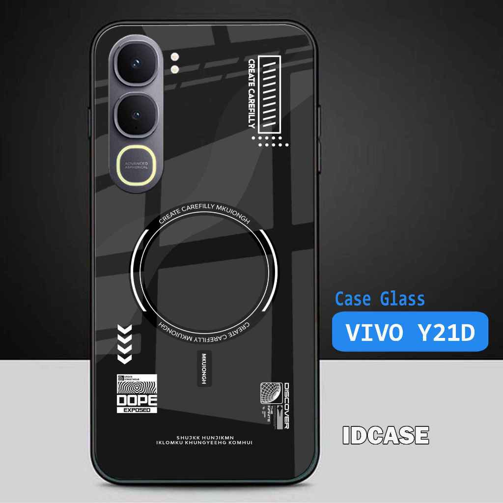 HP Softcase Glass - กระจกเงาสําหรับ VIVO Y21D Y31 - Vivo Y21D Y31 เคสโทรศัพท์ - K74