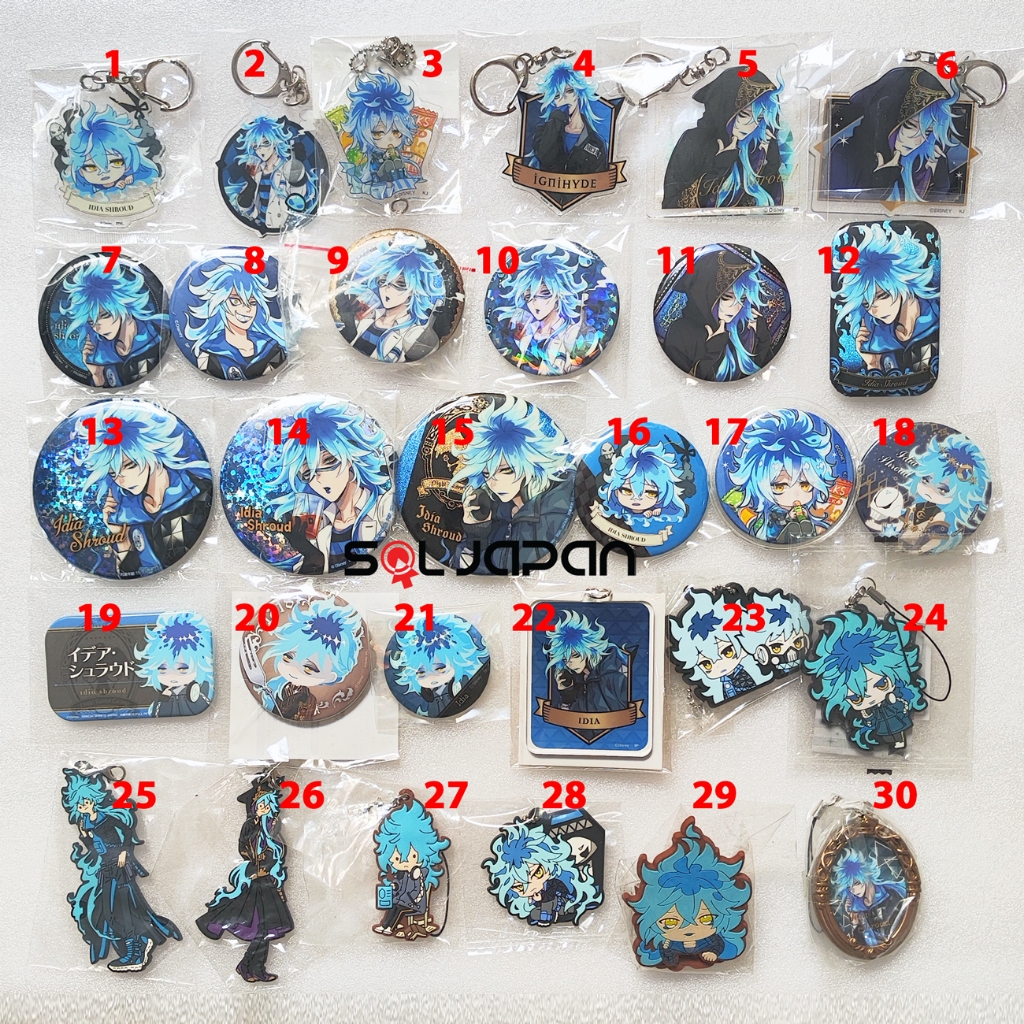 Twisted Wonderland Dorm Shikiten อะคริลิค Charm Keyholder Glitter Badge Tsuagaru Wisheko Torupaka Su