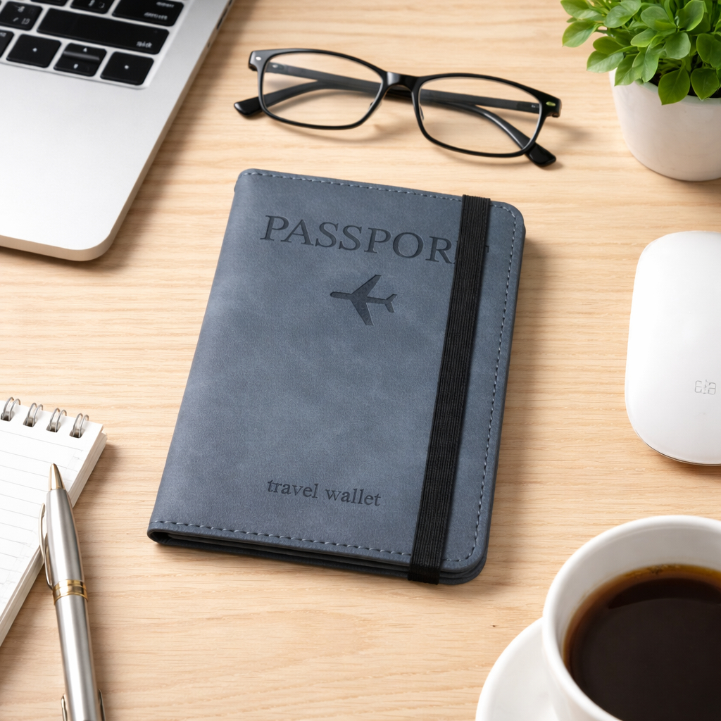 Andbana Passport Wallet PU Leather RFID Travel Wallet Passport Travel Passport Bag