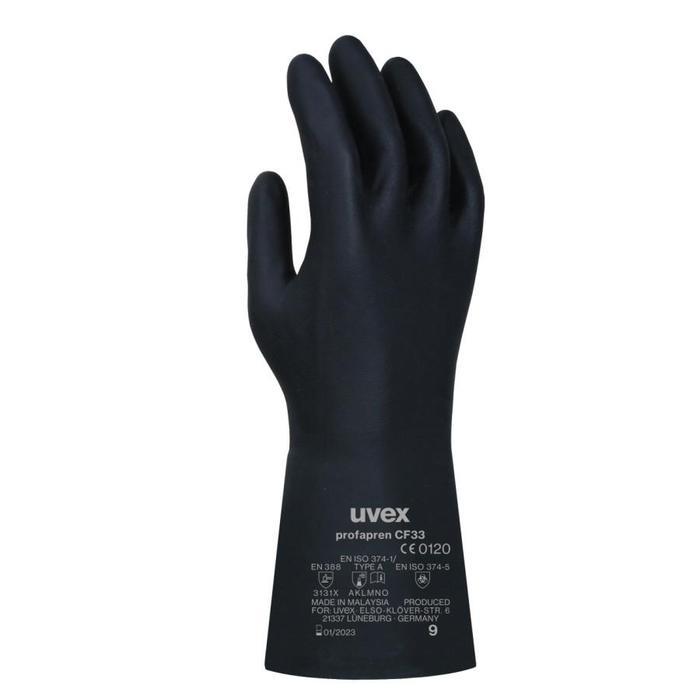 UVEX 60119 Profapren CF33 ถุงมือเคมีทนของเหลว EN 388