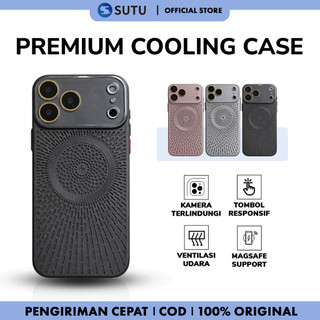 SUTU Magnetic Cooling Case for iPhone 12/13/14/15/16/17 Series Magnetic Hardcase Anti Sidik Jari Support MagSafe