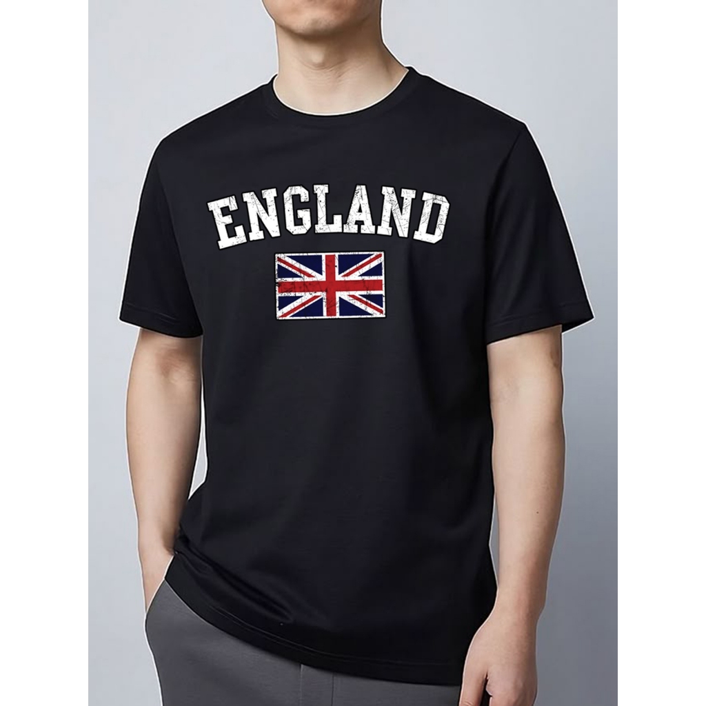 ENGLAND-1 ENGLAND UNISEX DISTRO เสื้อยืด / เสื้อยืด CASUAL AND COOL