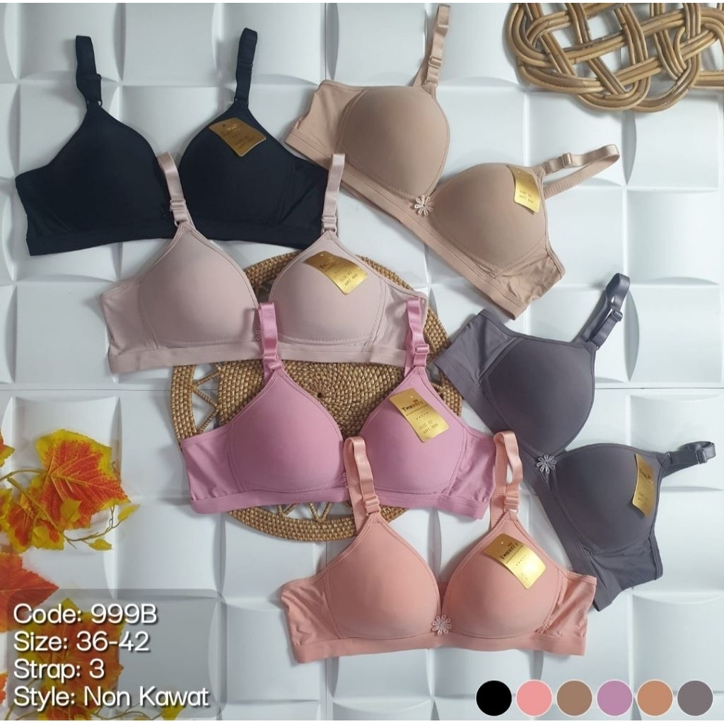 TWINERRY ชุดชั้นในสตรี TW999 บราไร้สาย 3-HOOK SIZE 36-42