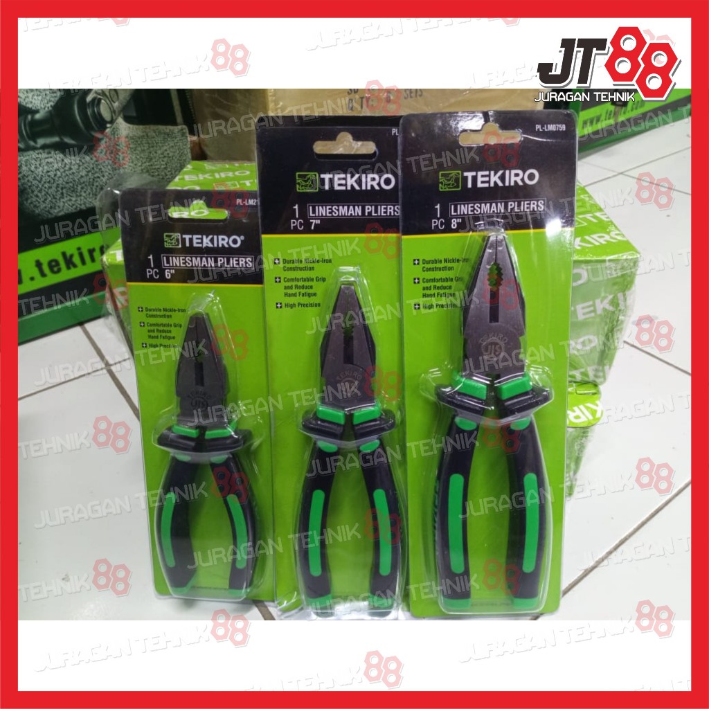 TEKIRO COMBINATION PLIERS 6" 7UNT และ 8UNT COMBINATION PLIERS