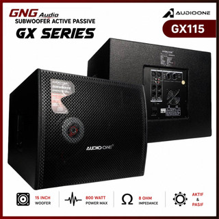 AUDIO ONE Subwoofer Pasif / Aktif 15 Inch GX 115 Speker Single 800 watt Full Bass Sound System I GG