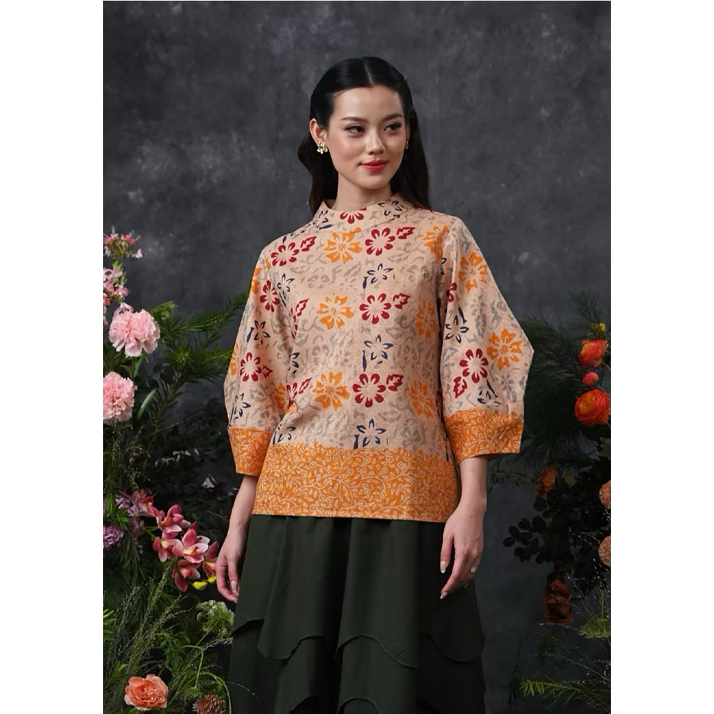 NONA RARA - Lesi Dobi T5648 ชุดทํางานเสื้อเบลาส์บาติกสตรีทันสมัย