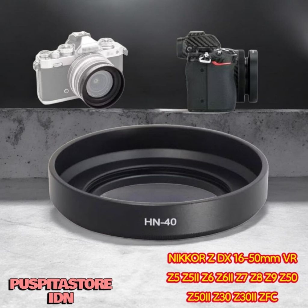 โลหะ HN-40 สําหรับ Nikkor Z DX 16-50 มม.VR Z5 Z5II Z6 Z6II Z7 Z8 Z9 Z50 Z50II Z30 Z30II ZFC ชุดเลนส์