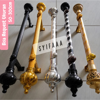 Batang gorden fullset Tiang gorden Ulir 50-300 cm bisa request ukuran | Besi Gorden Kuat Syifaa