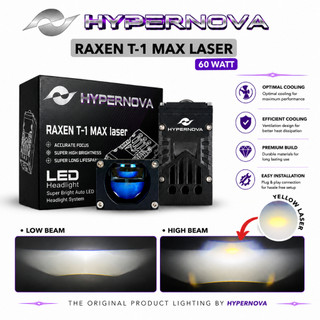 HYPERNOVA - RAXEN T1 MAX LASER 1 MATA HYPERNOVA MINI LASER BILED HIGH BEAM BLUELENS PREMIUM CAHAYA MODEL BILED ASLI