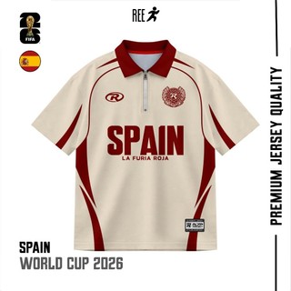 Jersey Spanyol Piala Dunia 2026 Vintage Edition Jersey World Cup Fantasy | Spain La Furia Roja