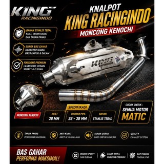 exhaust kenochi draco king racingindo For click 160 i pcx 160 Click 125/150 i Nmax v2/Aerox v2 Soul i 125 Mio sporty Mio i 125 BEAT Fi/Carb aerox