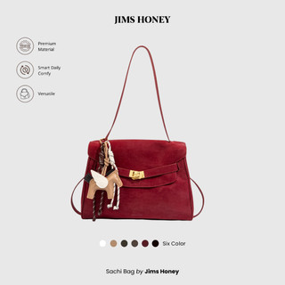 JIMS HONEY - Sachi Bag | Daily Prestige Collection Elegan Timeless Tas Wanita Muat banyak tas wanita medium tas medium ootd Tas Wanita Shoulder Bag Vintage Korean Style Elegant Premium Leather dengan gantungan kunci bag charm kuliah kerja hangout Buckle