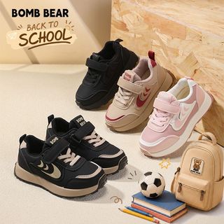 Bomb Bear Sepatu Sneakers Anak laki Laki Back to School TK SD Sporty Nyaman Ringan Hitam YNSS2208