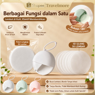 50 Lembar Sabun Kertas Portable Travel Sekali Pakai Aromaterapi Praktis untuk Cuci Tangan Outdoor Higienis Mini Soap Paper Travel Kit