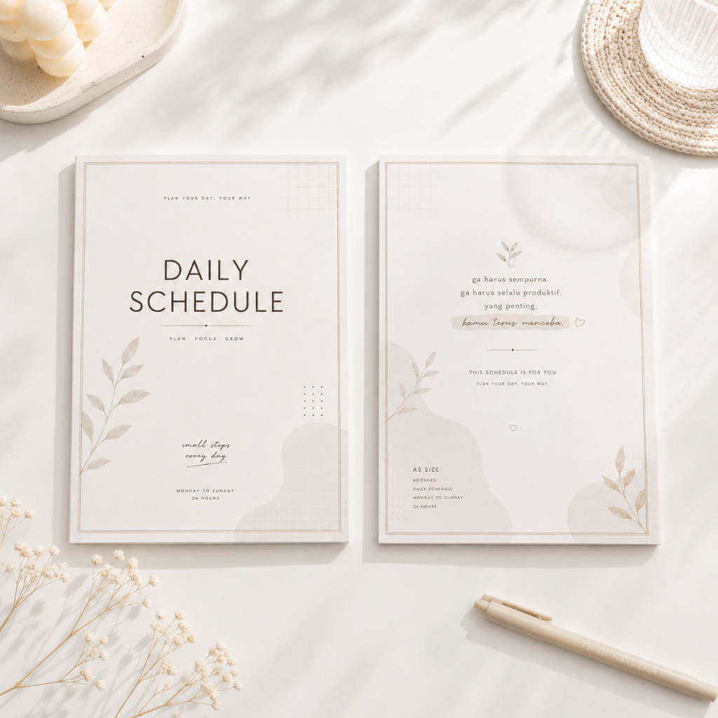 Daily Planner Daily Schedule A5 To Do Planner Aesthetic Daily Agenda Book