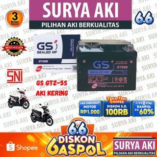 Aki Motor GTZ5S MF Aki Kering Honda Kharisma Motor Honda Beat Vario 110 SupraX125 Scoopy Spacy Revo