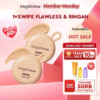 [Hot sale]Glad2Glow FLAWLESS BLURRING SKIN TINT 30G Concealer Foundation Bedak padat Make up Lightweight Coverage Long-lasting 12-Hour Soft-Focus Flawless Skin oil-control  Bio-Mimetic Film Technology  Care g2glow official store