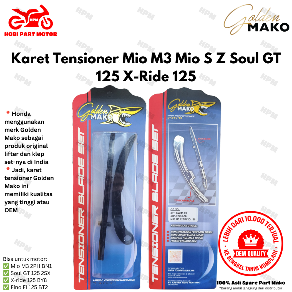 Tensioner ยางครบชุดด้านล่างสีทอง mako mio m3 mio s mio z fino fi 125 foul gt 125 x-ride 125 oem คุณภ