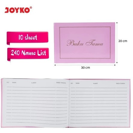 Joyko GB-2030-5 หนังสือเยี่ยมรายการเชิญสีชมพู