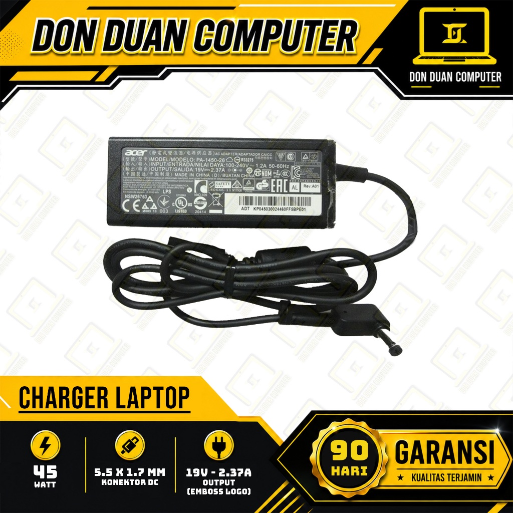 Acer Aspire 3 5 A314 E5-422 E5-473 E5-471 E5-473 E1-432 45W 65W Laptop Charger (5.5*1.7mm)