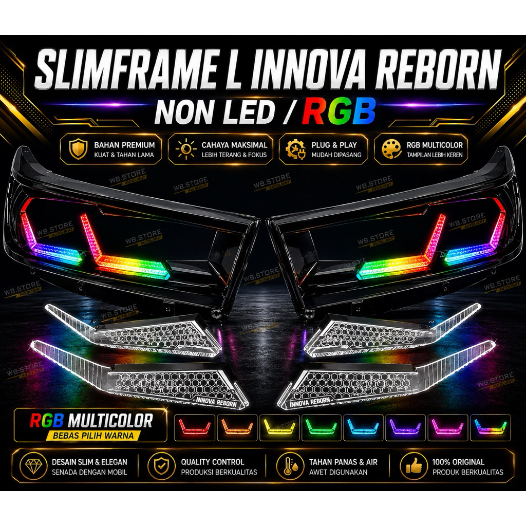 SLIMFRAME L INNOVA REBORN PLAIN / RGB ACRYLIC SLIMFRAME RGB EYEBROWS BILED