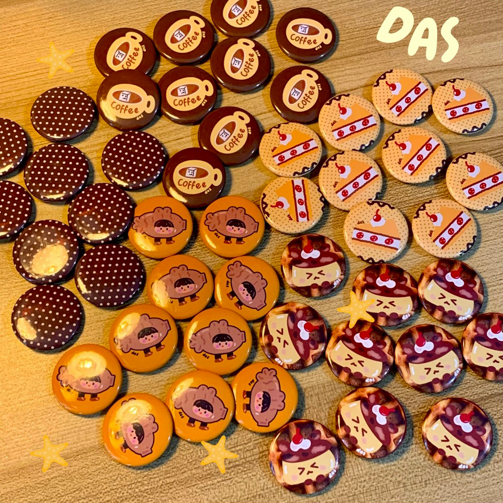 DAS PIN BUTTON 32MM BAKERY COFFEE SHOP