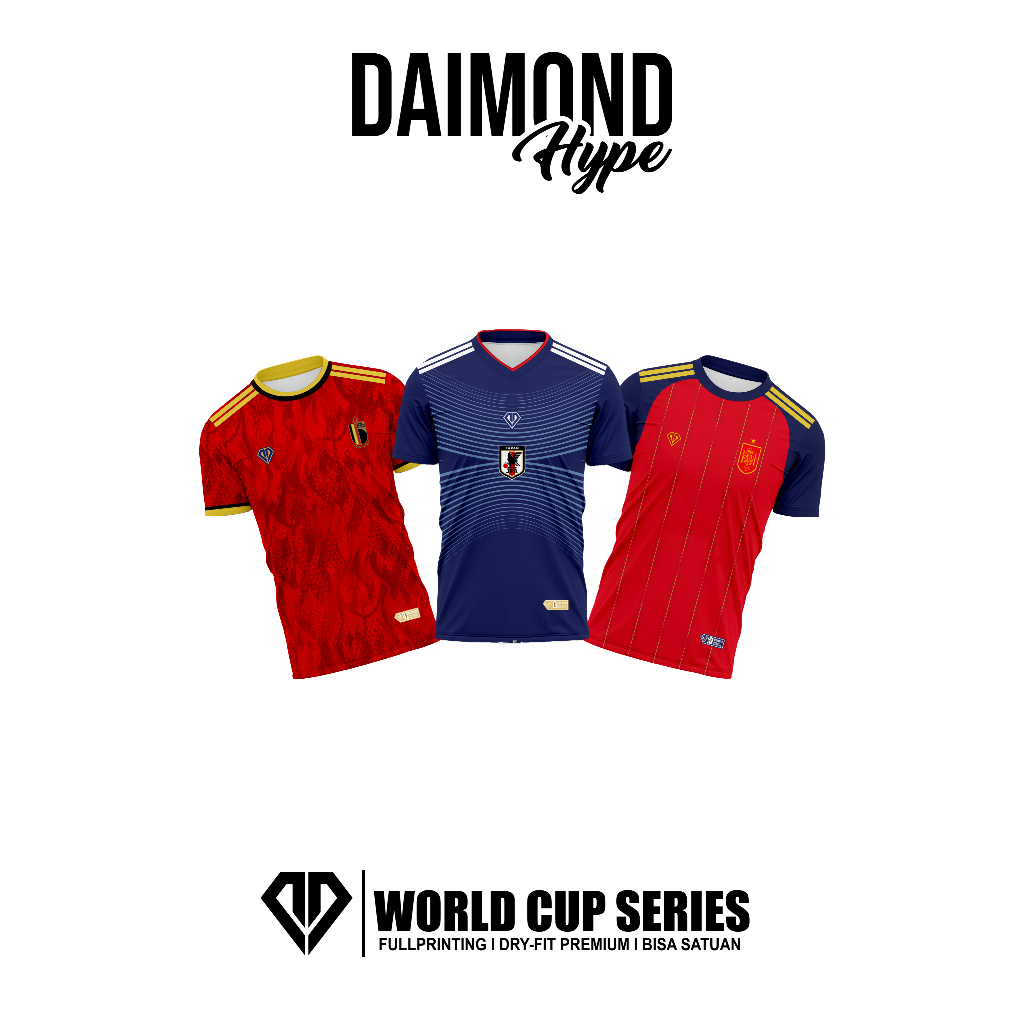 ชุดฟุตบอลโลก DAIMOND HYPE Jersey // BELGIUM // JAPAN // SPAIN