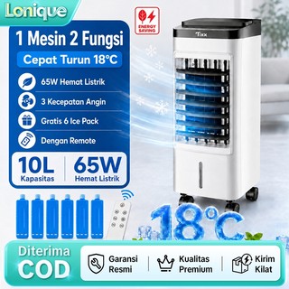 TIXX Air Cooler 10L Kipas Angin Pendingin Udara Industri Kantor Rumah 3Kecepatan & Remote Control