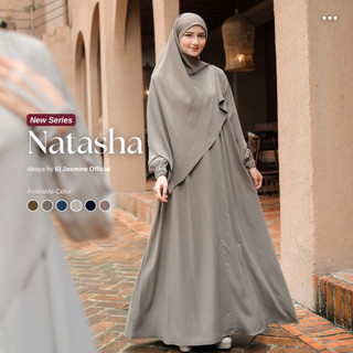[New Arrival] Eljasmine - Natasha Abaya Gamis Set Pashmina Bandana Instan Azura Premium by Eljasmine