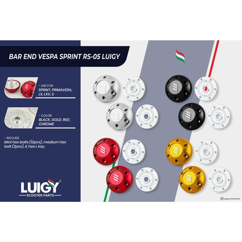BAR END VESPA SPRINT RS-05 LUIGY