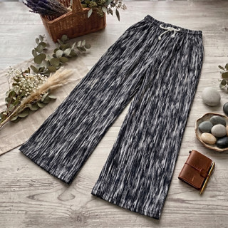 Celana Kulot Wanita Kekinian Motif Abstrak Baggy Highwaist Losse Pants Rayon Premium